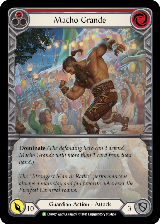 Macho Grande (Red) [LGS087] (Promo)  Rainbow Foil | Chromatic Games