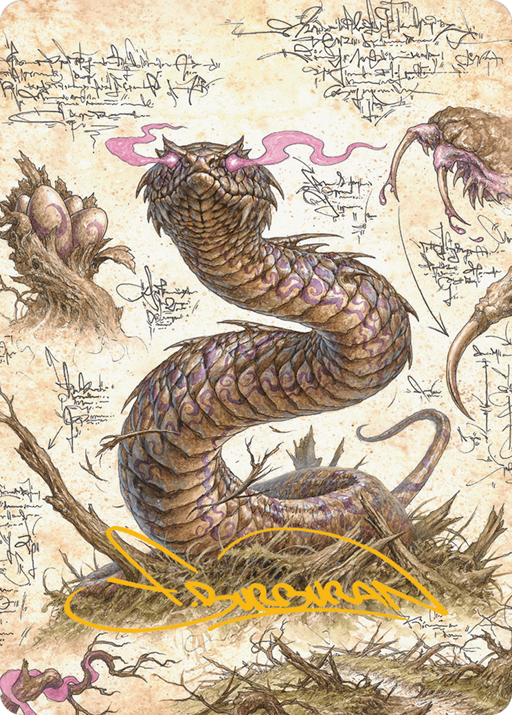 Rottenmouth Viper Art Card (Gold-Stamped Signature) [Bloomburrow Art Series] | Chromatic Games