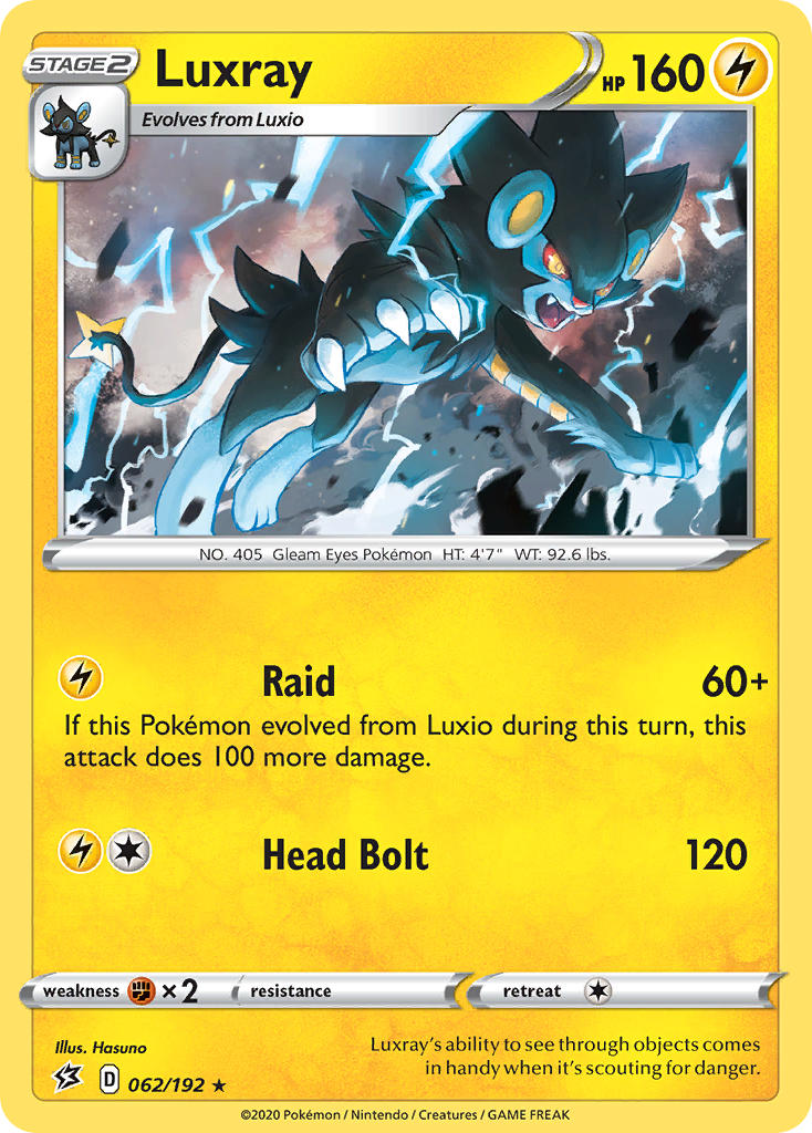 Luxray (062/192) (Theme Deck Exclusive) [Sword & Shield: Rebel Clash] | Chromatic Games