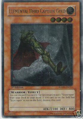 Elemental Hero Captain Gold [FOTB-EN014] Ultimate Rare | Chromatic Games