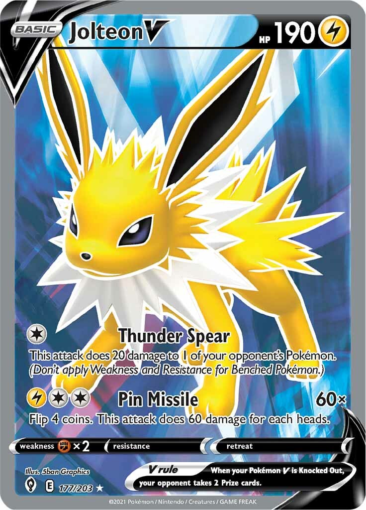 Jolteon V (177/203) [Sword & Shield: Evolving Skies] | Chromatic Games