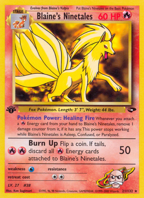 Blaine's Ninetales (21/132) [Gym Challenge 1st Edition] | Chromatic Games