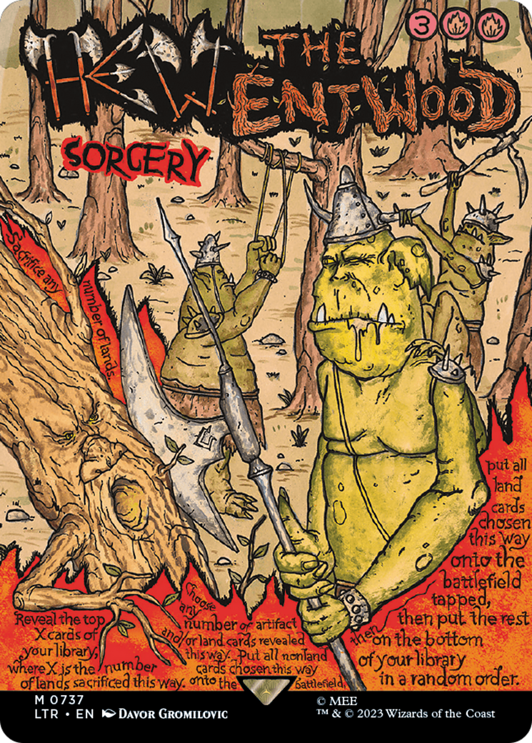 Hew the Entwood (Borderless Poster) [The Lord of the Rings: Tales of Middle-Earth] | Chromatic Games