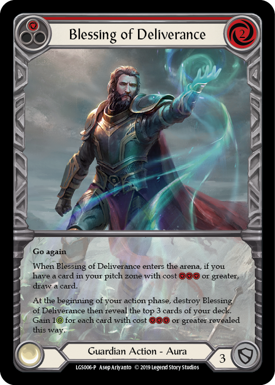 Blessing of Deliverance (Red) [LGS006-P] (Promo)  1st Edition Normal | Chromatic Games