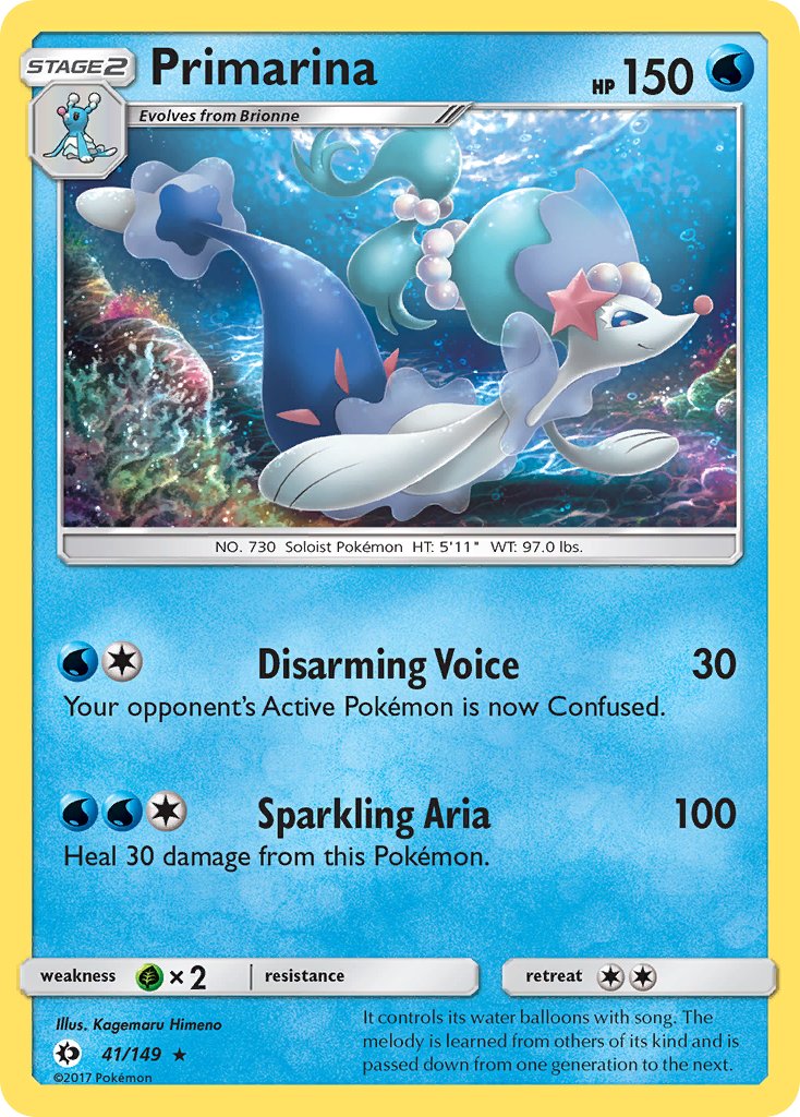 Primarina (41/149) (Theme Deck Exclusive) [Sun & Moon: Base Set] | Chromatic Games