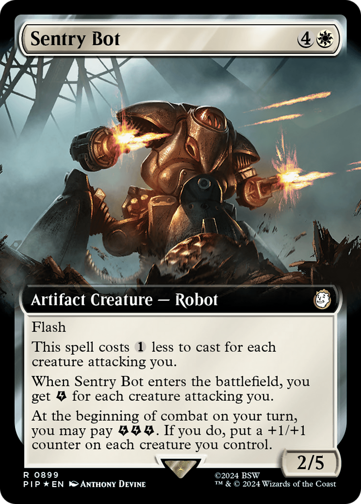 Sentry Bot (Extended Art) (Surge Foil) [Fallout] | Chromatic Games