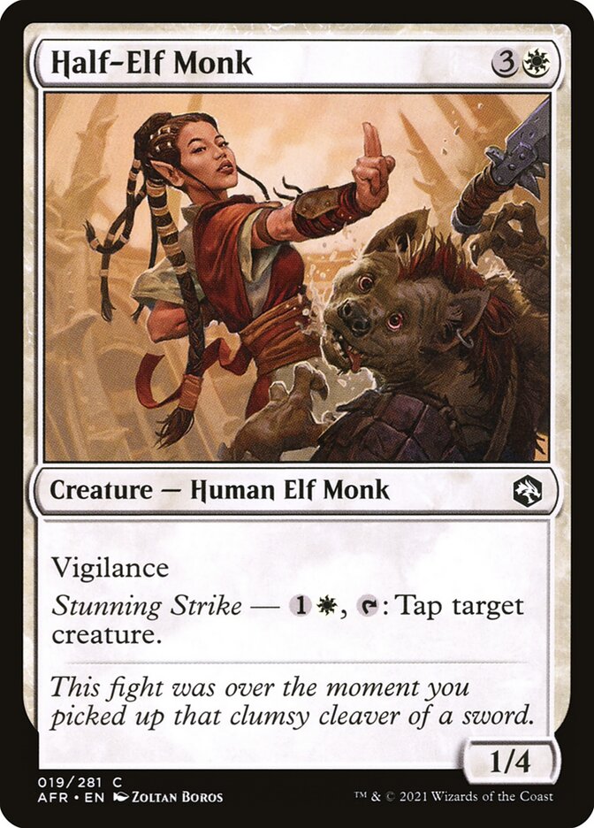 Half-Elf Monk 19 (Adventures in the Forgotten Realms)  | Chromatic Games