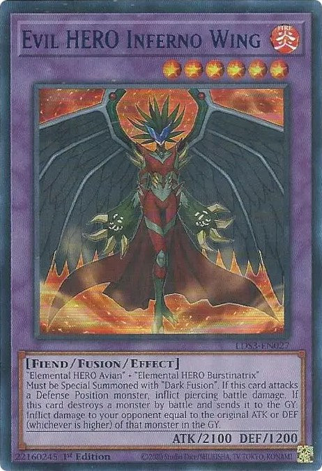 Evil HERO Inferno Wing (Blue) [LDS3-EN027] Ultra Rare | Chromatic Games