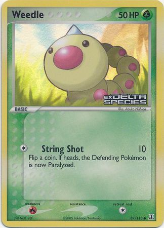 Weedle (87/113) (Stamped) [EX: Delta Species] | Chromatic Games