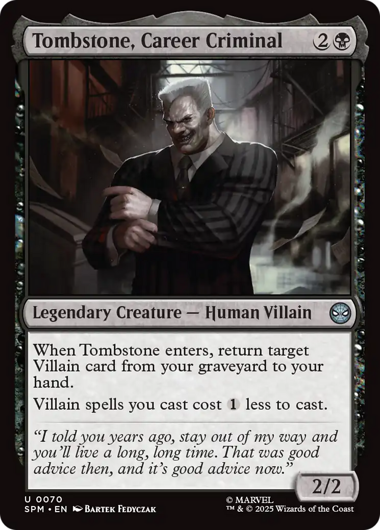 Tombstone, Career Criminal [Marvel's Spider-Man] | Chromatic Games