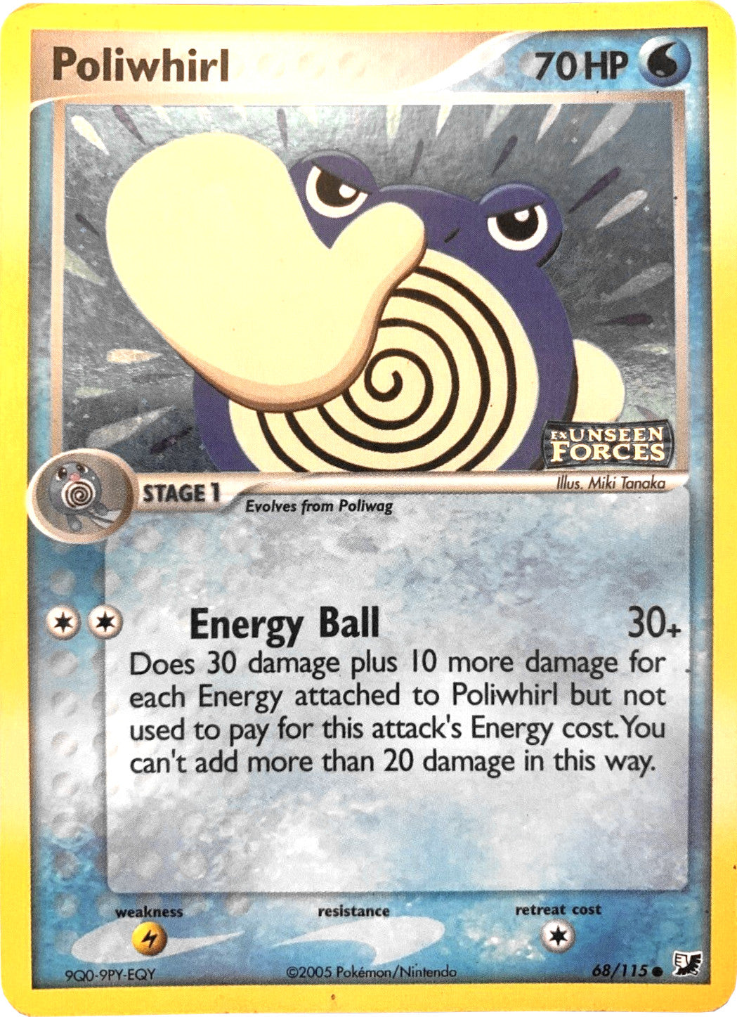 Poliwhirl (68/115) (Stamped) [EX: Unseen Forces] | Chromatic Games