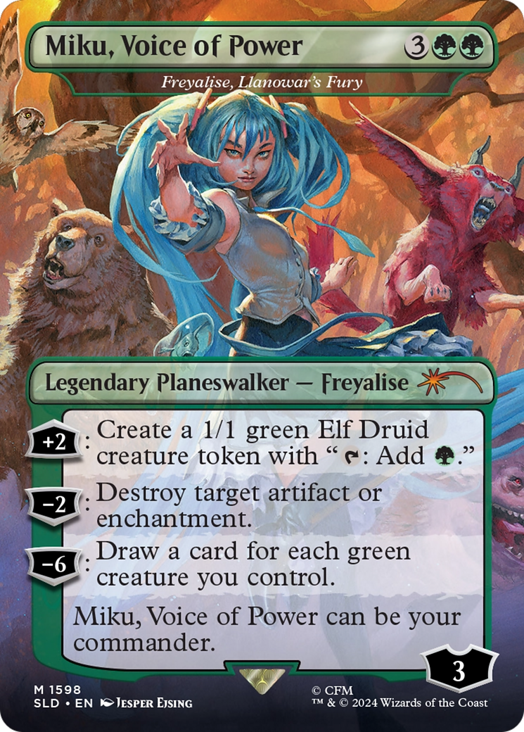 Miku, Voice of Power - Freyalise, Llanowar's Fury [Secret Lair Drop Series] | Chromatic Games