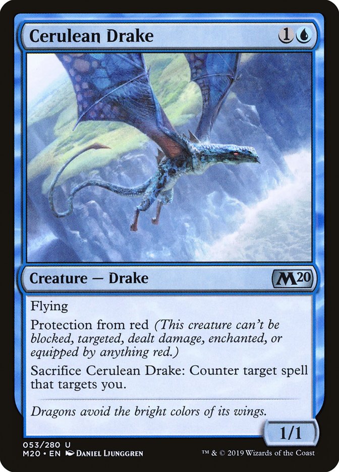 Cerulean Drake 53/280 (Core Set 2020)  | Chromatic Games
