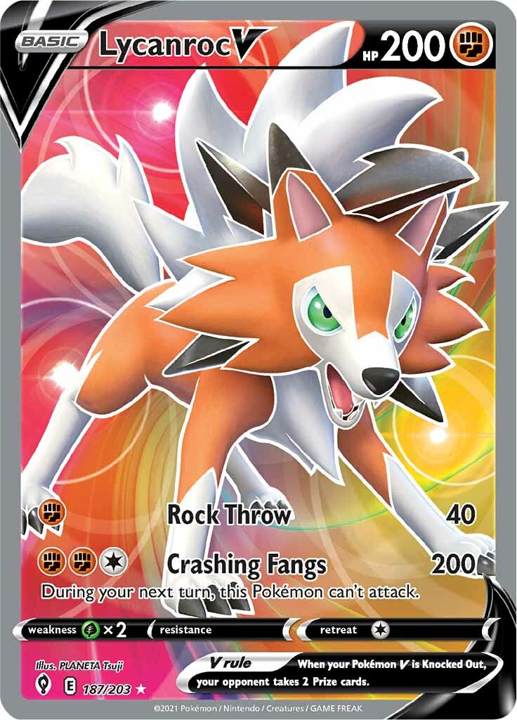 Lycanroc V (187/203) [Sword & Shield: Evolving Skies] | Chromatic Games