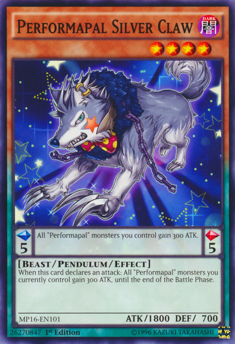 Performapal Silver Claw [MP16-EN101] Common | Chromatic Games