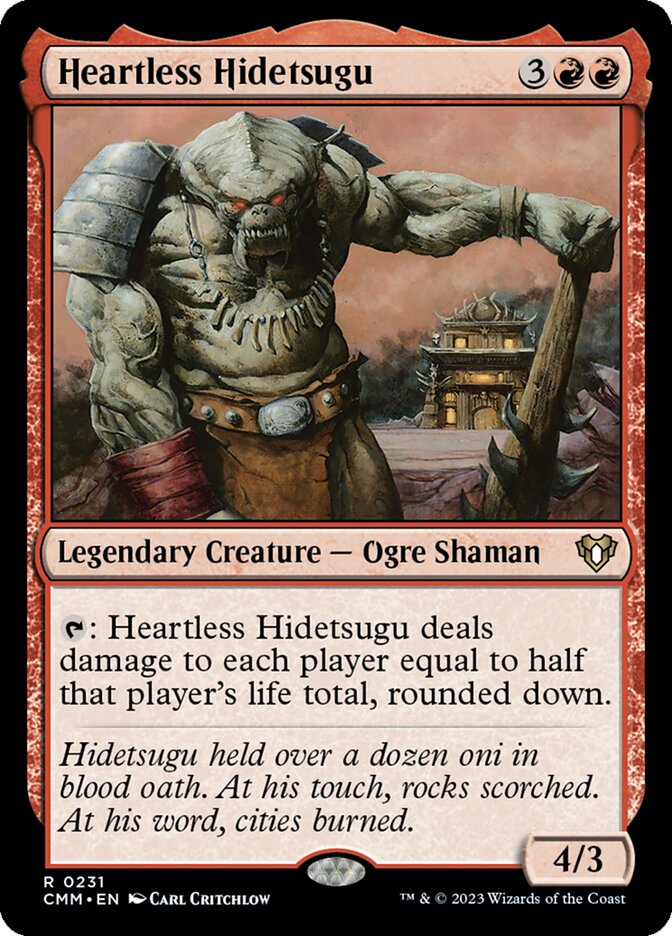 Heartless Hidetsugu 231/451 (Commander Masters)  | Chromatic Games