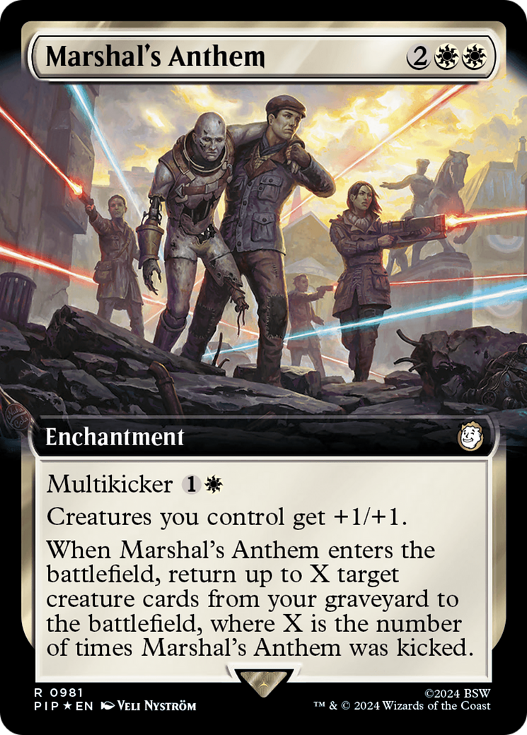 Marshal's Anthem (Extended Art) (Surge Foil) [Fallout] | Chromatic Games