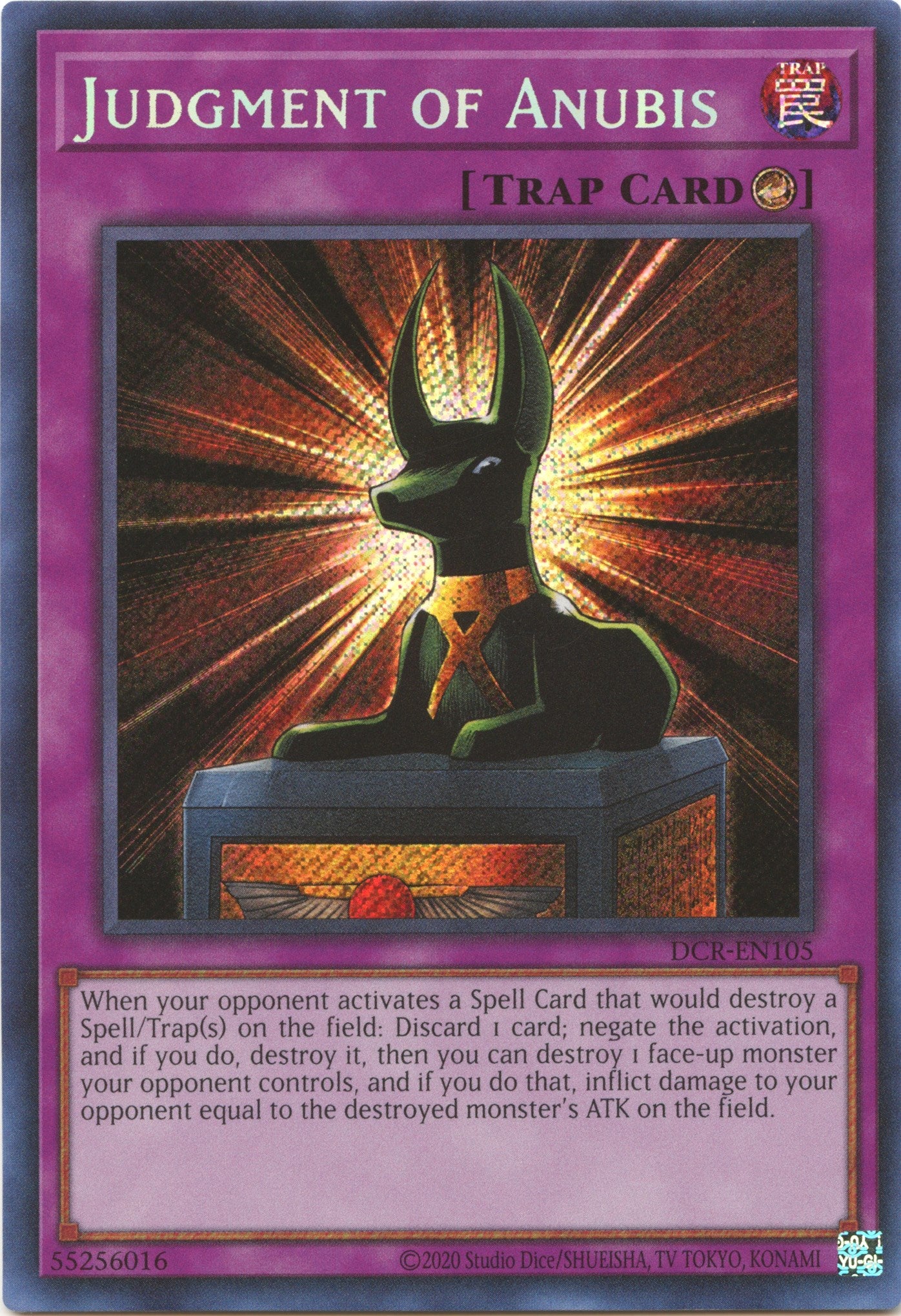 Judgment of Anubis (25th Anniversary) [DCR-EN105] Secret Rare | Chromatic Games