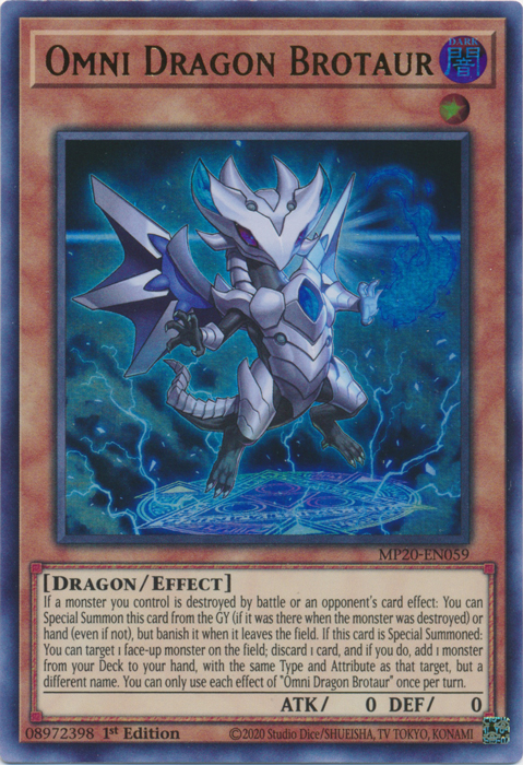 Omni Dragon Brotaur [MP20-EN059] Ultra Rare | Chromatic Games