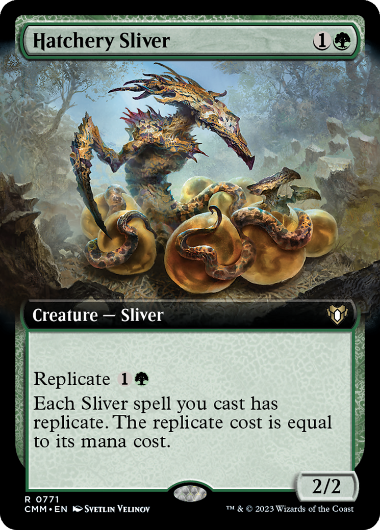 Hatchery Sliver (Extended Art) [Commander Masters] | Chromatic Games