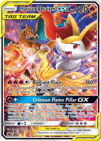 Charizard & Braixen GX (SM230) (Jumbo Card) [Sun & Moon: Black Star Promos] | Chromatic Games