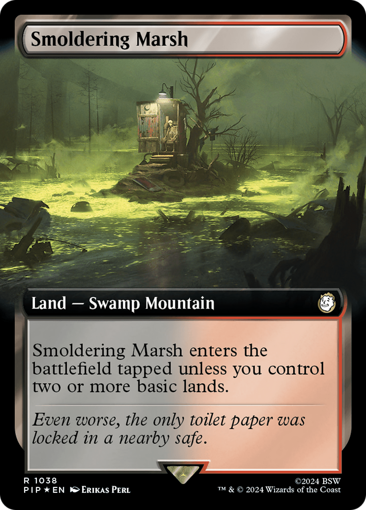 Smoldering Marsh (Extended Art) (Surge Foil) [Fallout] | Chromatic Games