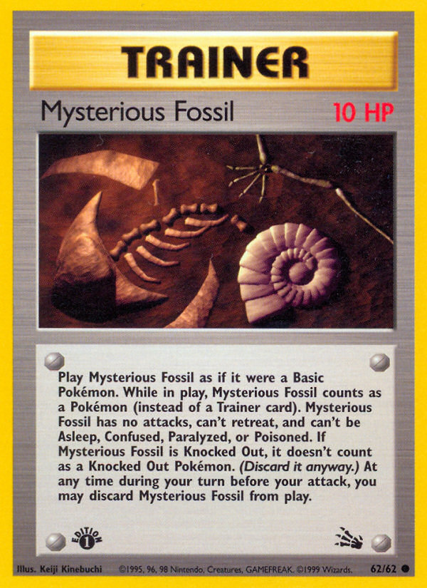 Mysterious Fossil (62/62) [Fossil 1st Edition] | Chromatic Games