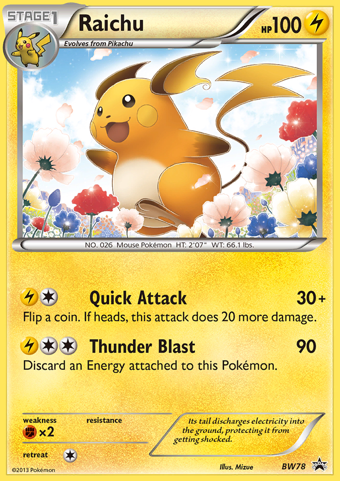 Raichu (BW78) [Black & White: Black Star Promos] | Chromatic Games