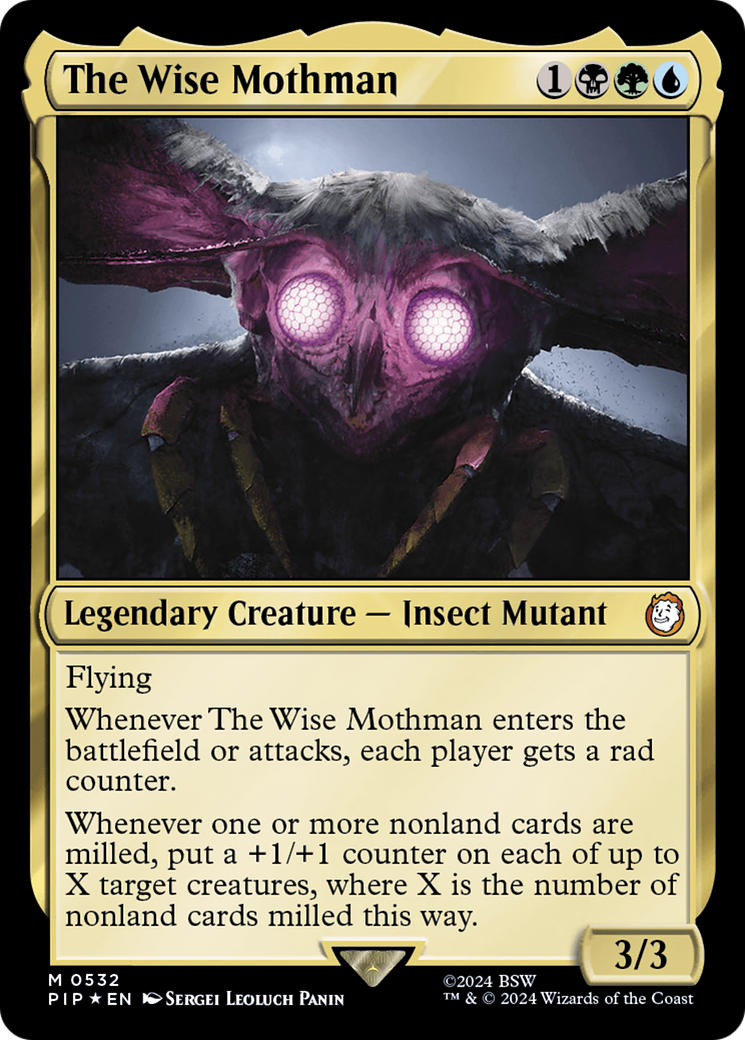 The Wise Mothman (Surge Foil) [Fallout] | Chromatic Games