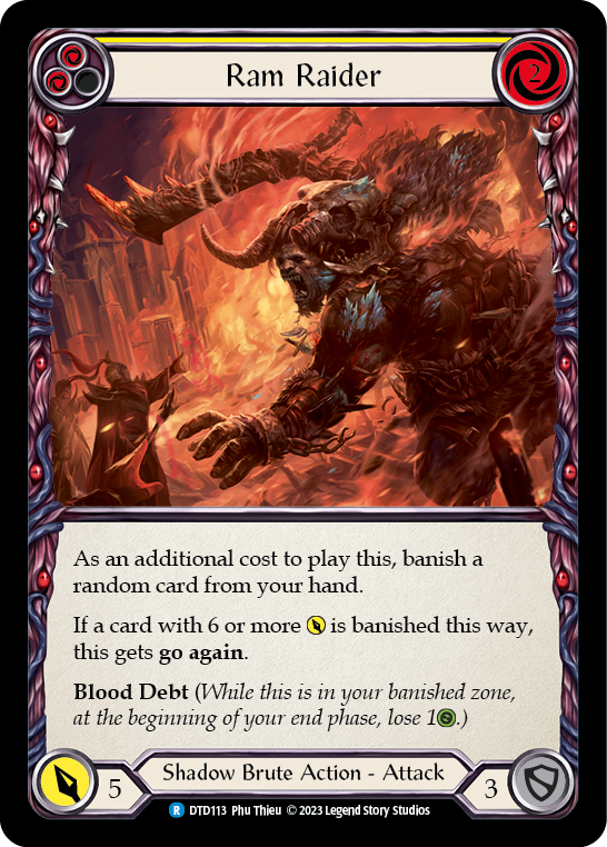 Ram Raider (Yellow) [DTD113] (Dusk Till Dawn)  Rainbow Foil | Chromatic Games