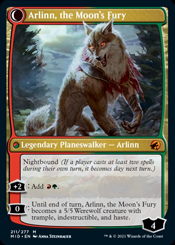 Arlinn, the Pack's Hope // Arlinn, the Moon's Fury [Innistrad: Midnight Hunt] | Chromatic Games
