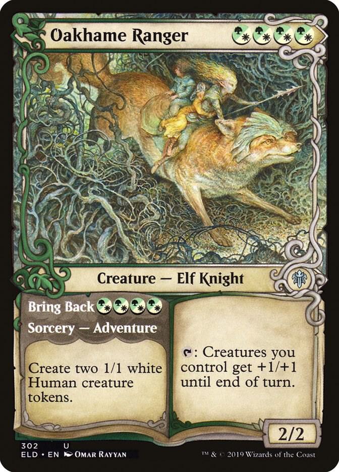 Oakhame Ranger // Bring Back 302/269 (Throne of Eldraine)  - Showcase | Chromatic Games