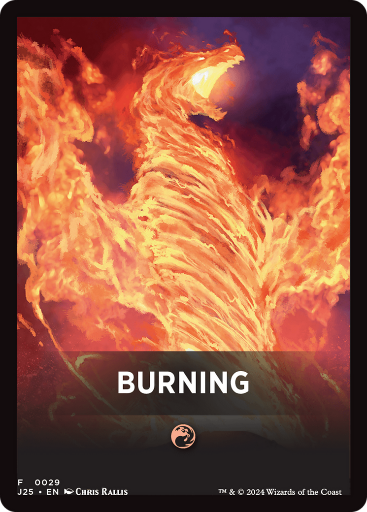 Burning Theme Card [Foundations Jumpstart Front Cards] | Chromatic Games