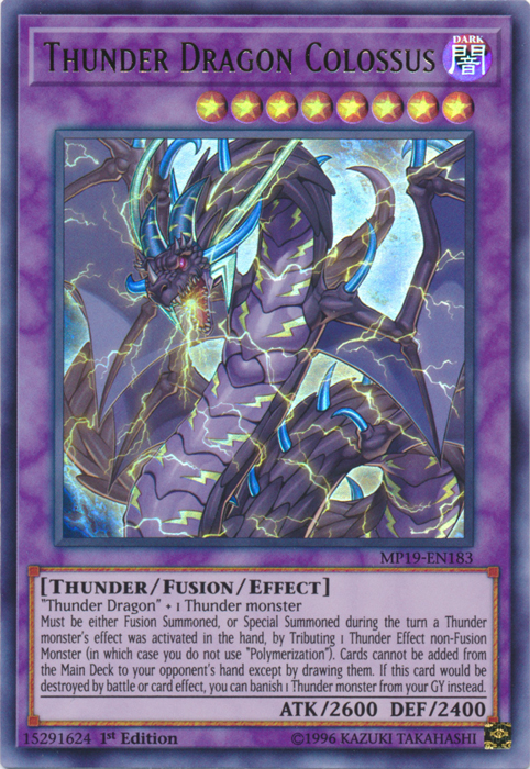 Thunder Dragon Colossus [MP19-EN183] Ultra Rare | Chromatic Games