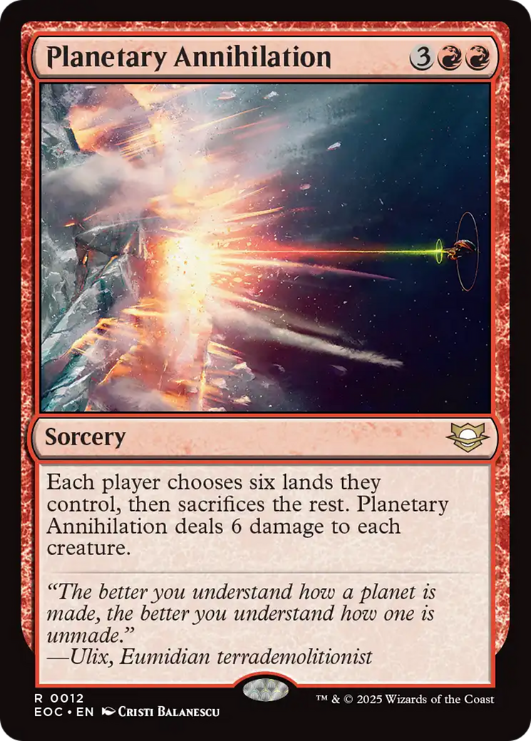 Planetary Annihilation [Edge of Eternities Commander] | Chromatic Games