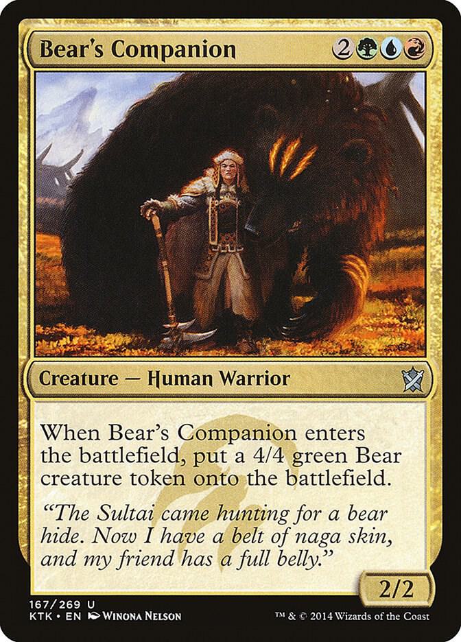 Bear's Companion 167/269 (Khans of Tarkir)  | Chromatic Games