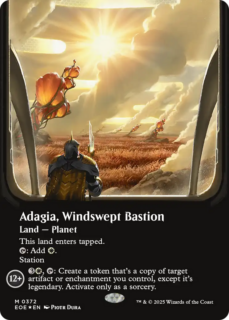 Adagia, Windswept Bastion (Borderless) (Galaxy Foil) [Edge of Eternities] | Chromatic Games