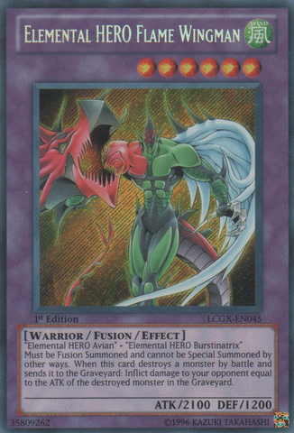 Elemental HERO Flame Wingman [LCGX-EN045] Secret Rare | Chromatic Games