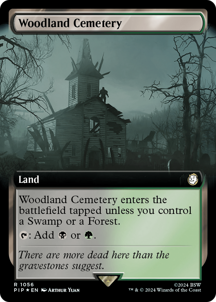 Woodland Cemetery (Extended Art) (Surge Foil) [Fallout] | Chromatic Games