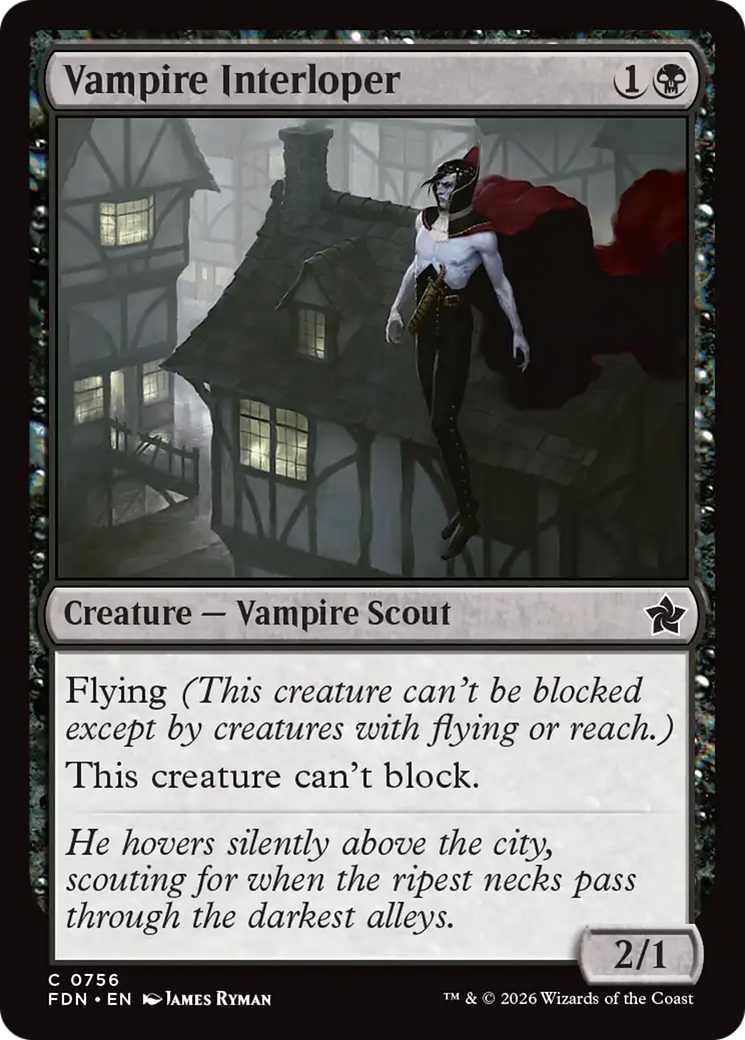 Vampire Interloper (0756) [Foundations] | Chromatic Games