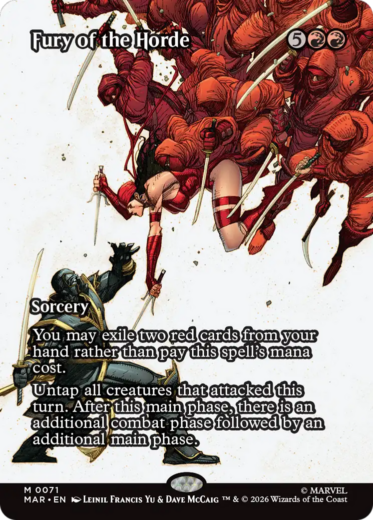 Fury of the Horde (Borderless) [Marvel Universe: Eternal-Legal] | Chromatic Games