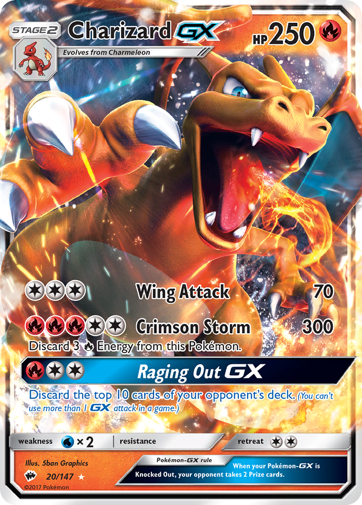 Charizard GX (20/147) [Sun & Moon: Burning Shadows] | Chromatic Games