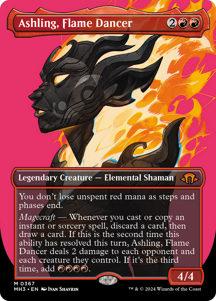 Ashling, Flame Dancer (Borderless) [Modern Horizons 3] | Chromatic Games