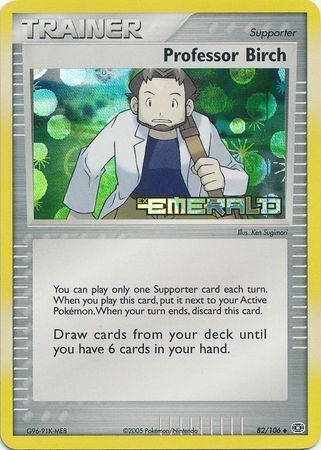 Professor Birch (82/106) (Stamped) [EX: Emerald] | Chromatic Games