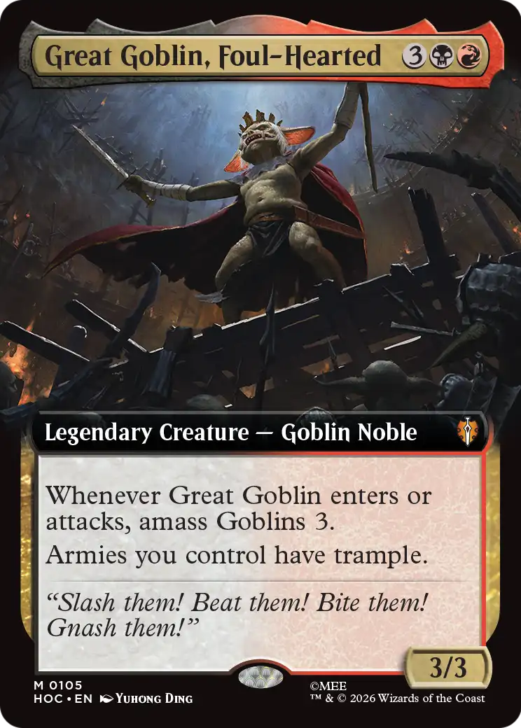 Great Goblin, Foul-Hearted (Extended Art) [The Hobbit: Eternal-Legal] | Chromatic Games