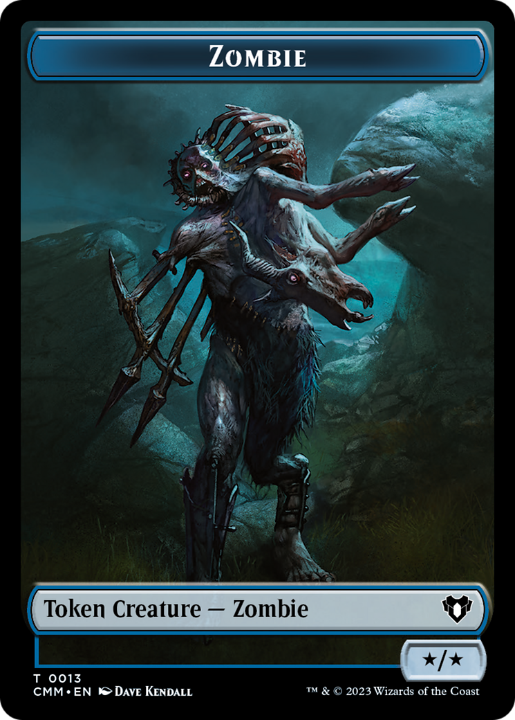 Zombie Token (13) [Commander Masters Tokens] | Chromatic Games