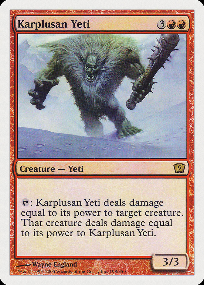 Karplusan Yeti 198/350 (9th Edition)  | Chromatic Games