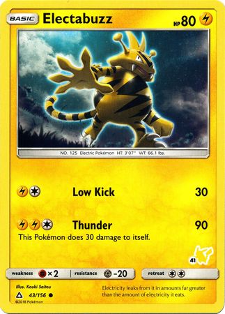 Electabuzz (43/156) (Pikachu Stamp #41) [Battle Academy 2020] | Chromatic Games