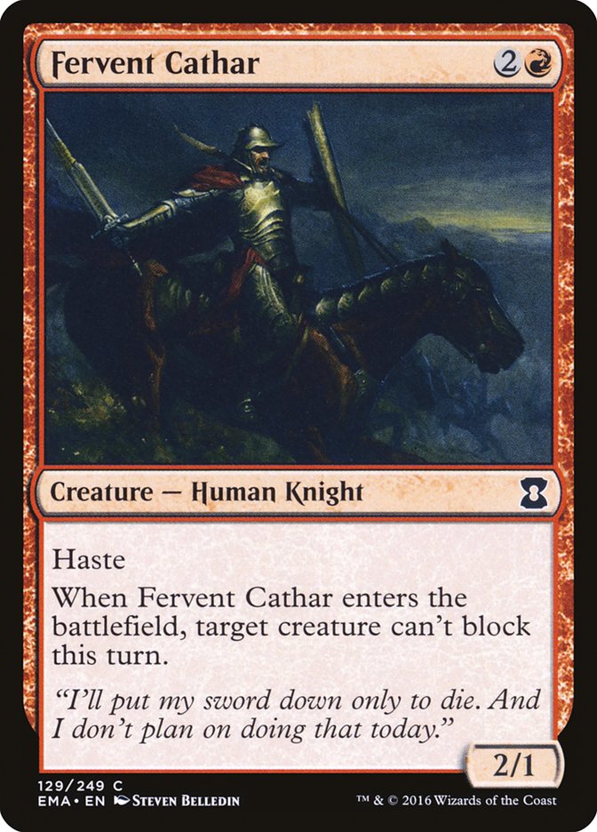 Fervent Cathar 129 (Eternal Masters)  | Chromatic Games