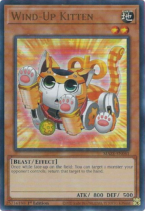 Wind-Up Kitten [MAZE-EN041] Ultra Rare | Chromatic Games